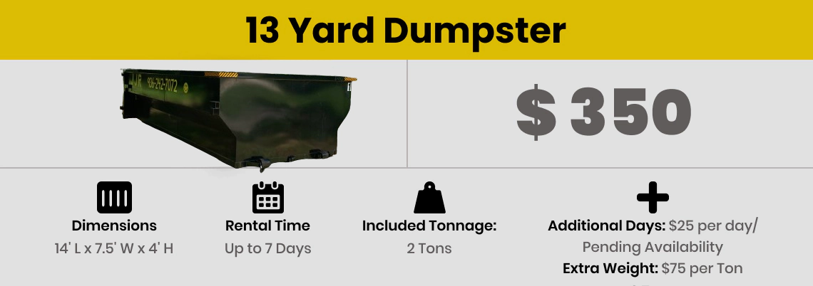 13yard dumpster 1