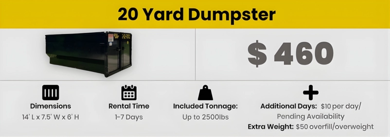 20 yard dumpster